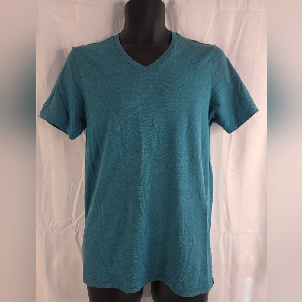 Hurley Men's Teal Cotton Blend Shirt Size Medium Premium Fit B-2292